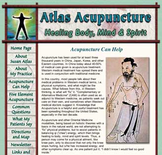 Atlas Acupuncture Website  Design Sylva, NC