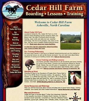Cedar Hill Farm Website Design Asheville, NC