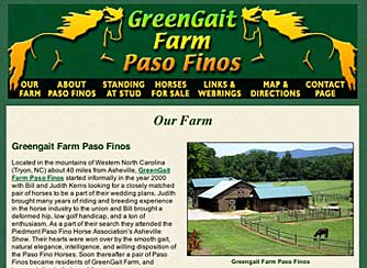 GreenGait Farm Website Design Tryon, NC