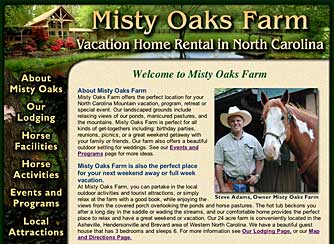Misty Oaks Farm Website Design Mills River, NC